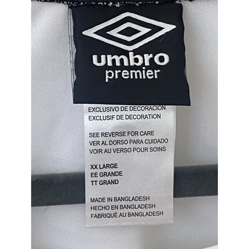 Umbro Manchester‎ Premier Men’s Soccer Jersey Shirt Size XXL White Black Gray - Picture 4 of 5
